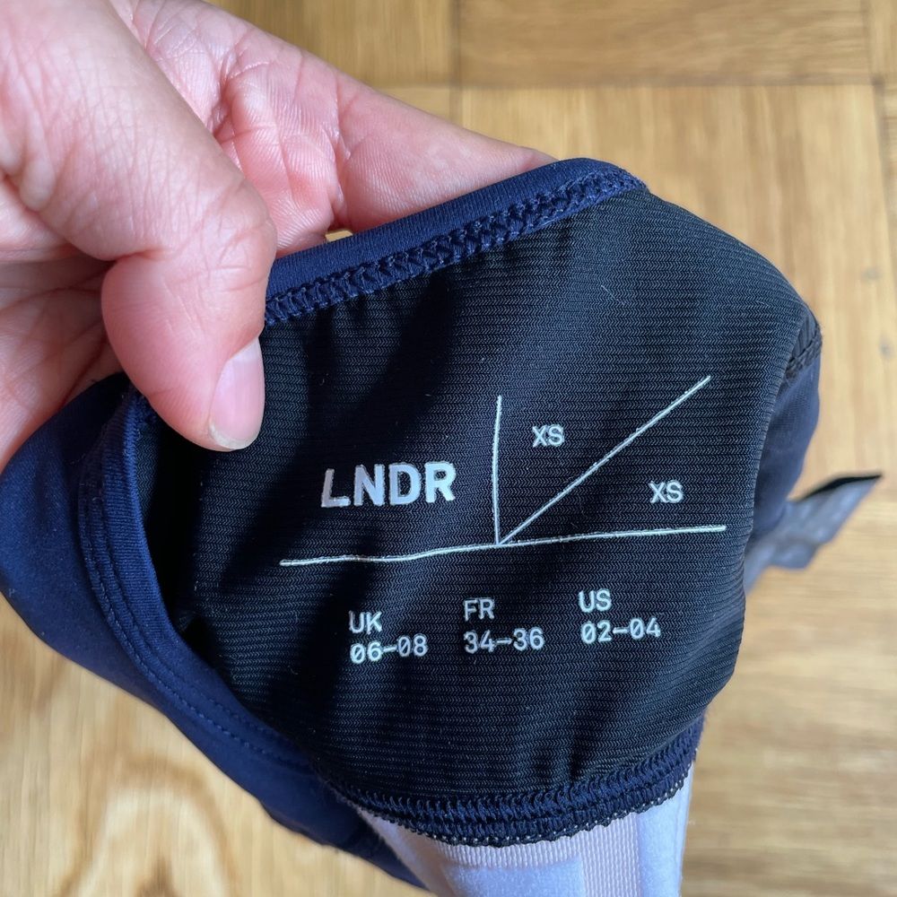 Lndr Nwot $111 Marvel Medium Support Sports Bra/Crop Top Navy/Pink, Size Xs — image 7 of 8